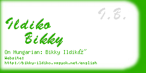 ildiko bikky business card